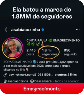 Emagrecimento - 1.8 milhoes de seguidores