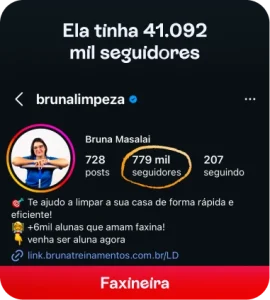 Faxineira - 779 mil seguidores