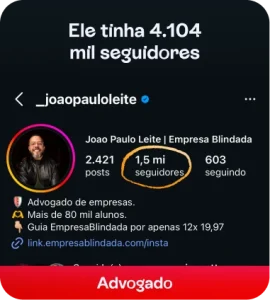 Advogado - 1.5 milhoes de seguidores